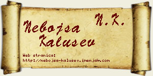 Nebojša Kalušev vizit kartica